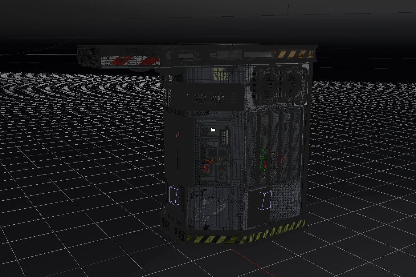 Futuristic Telephon Station 3D model_7