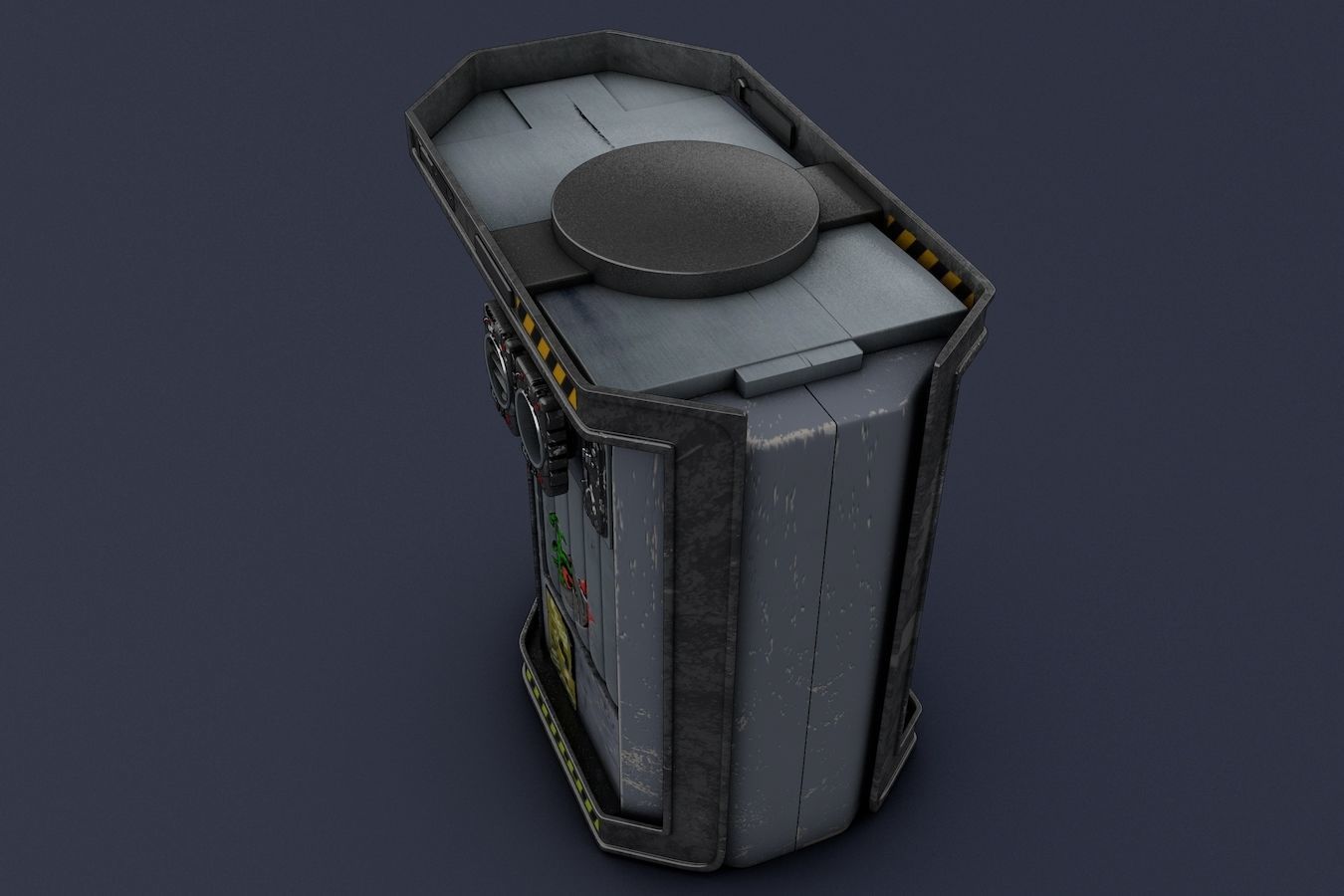 Futuristic Telephon Station 3D model_5