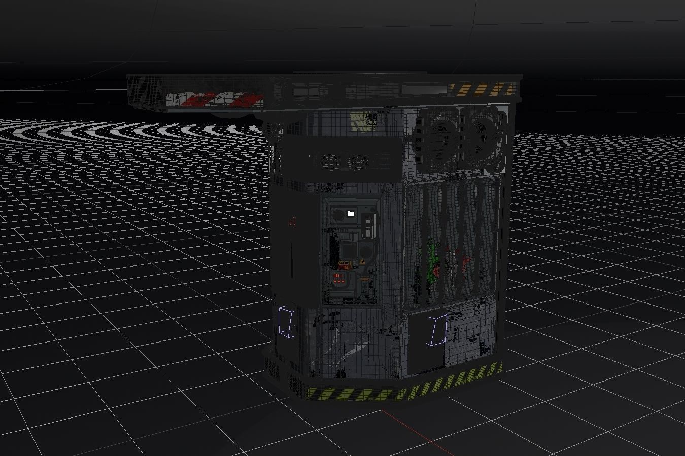 Futuristic Telephon Station 3D model_6