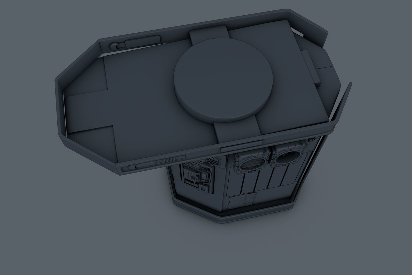 Futuristic Telephon Station 3D model_10