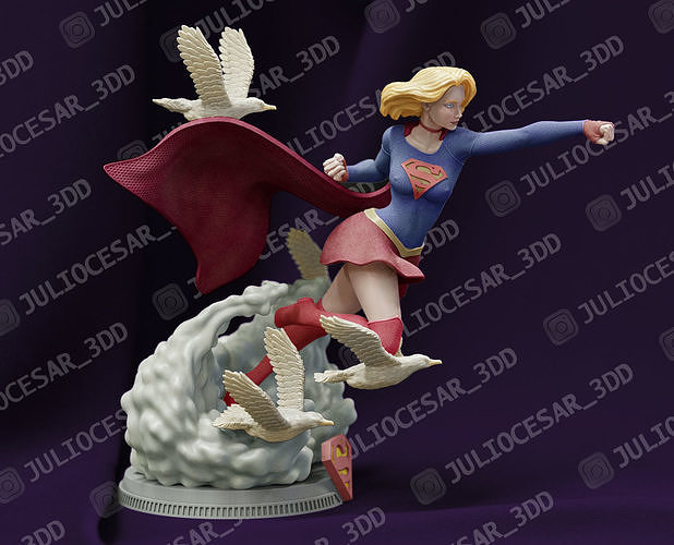 SuperGirl dc comics statue 3D print model