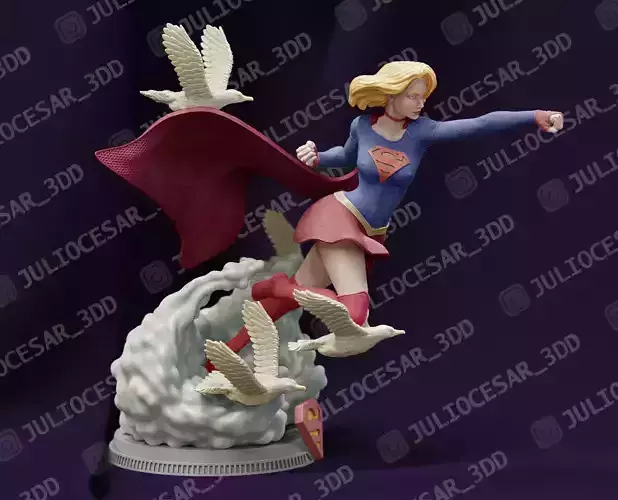 SuperGirl dc comics statue 3D print model
