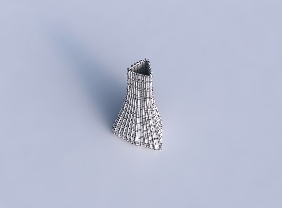 Vase grounded triangle with strange tiles 3D print model_6