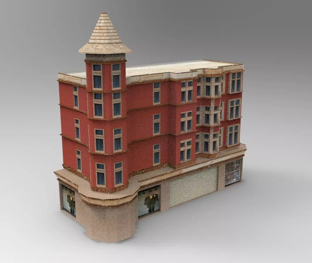 building big size low poly model Low-poly 3D model_0