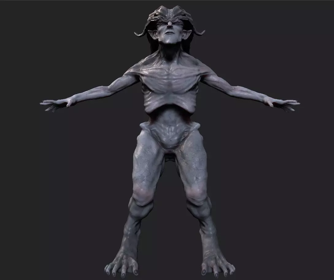 Demon Humanoid Low-poly 3D model