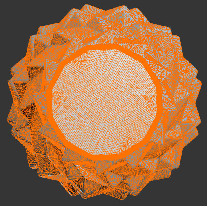 Wavy Triangulation Vase Geometric Shape 3D Printing Model 3D print model_6