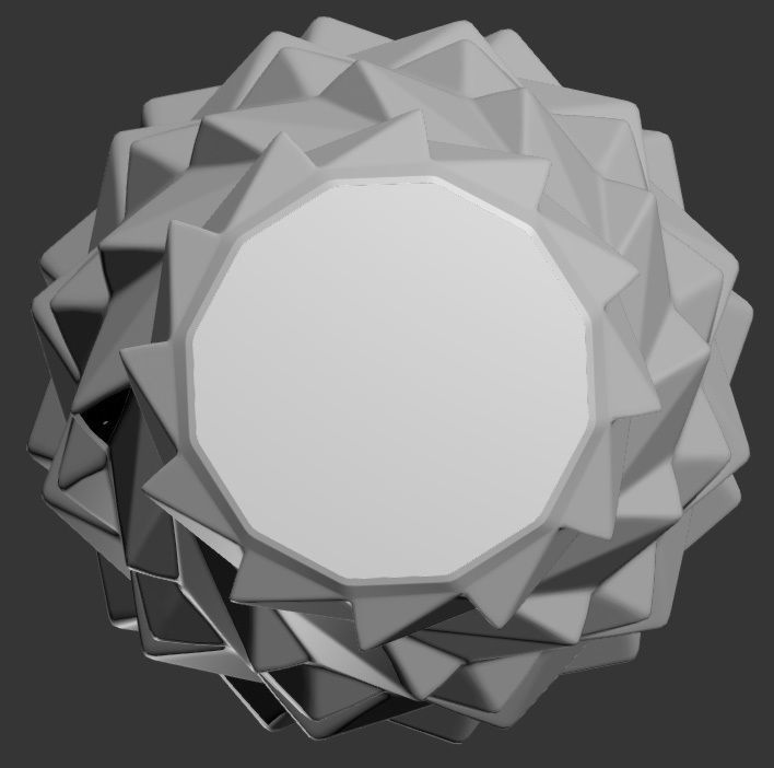 Wavy Triangulation Vase Geometric Shape 3D Printing Model 3D print model_5