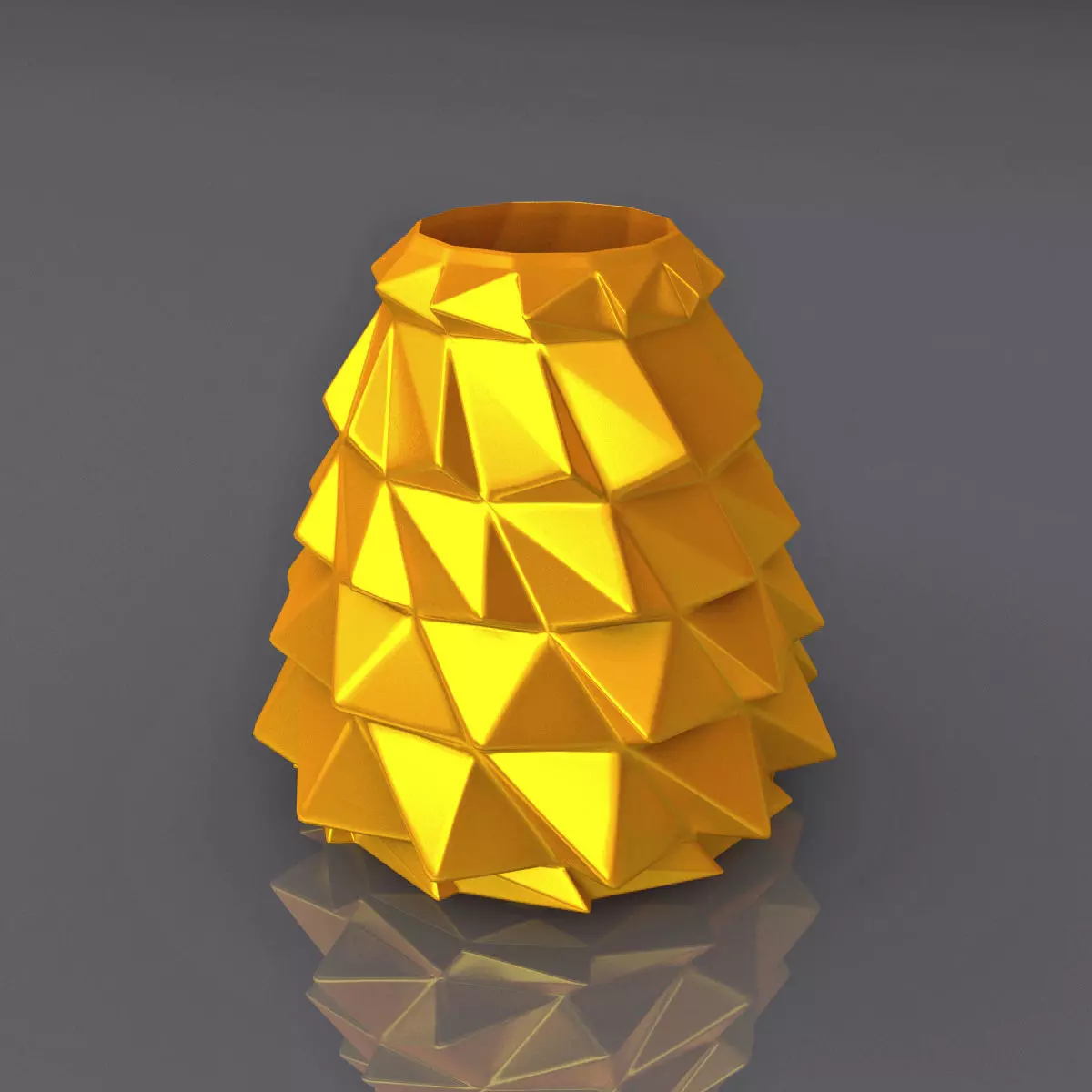 Wavy Triangulation Vase Geometric Shape 3D Printing Model 3D print model_0