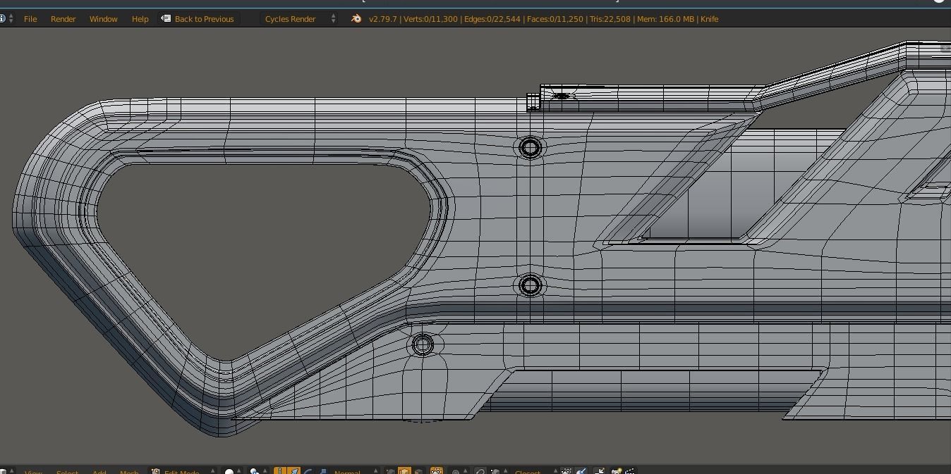 Futuristic Knife 3D model_9