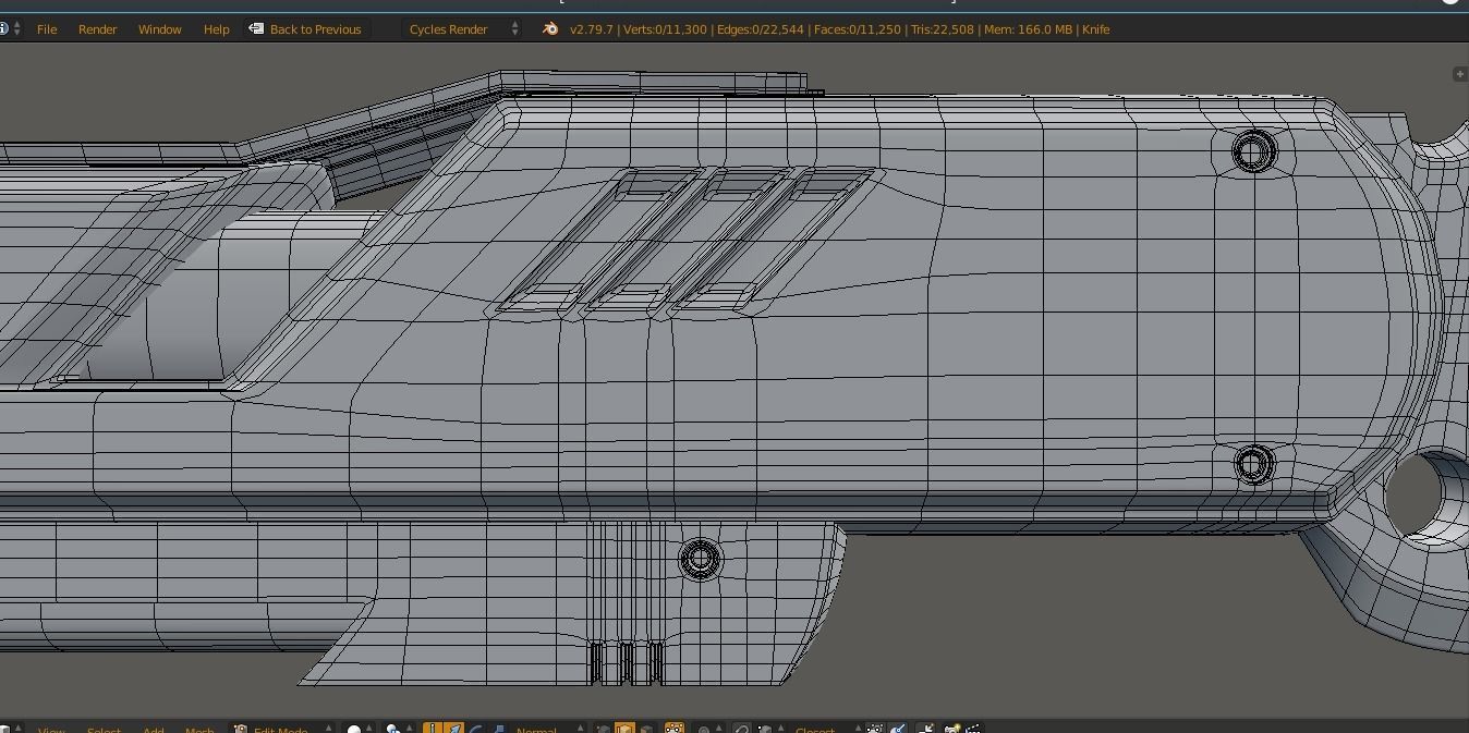 Futuristic Knife 3D model_8
