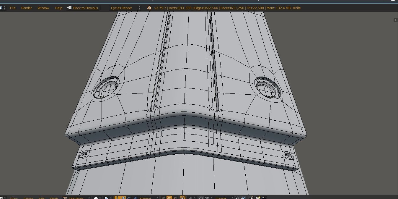 Futuristic Knife 3D model_14