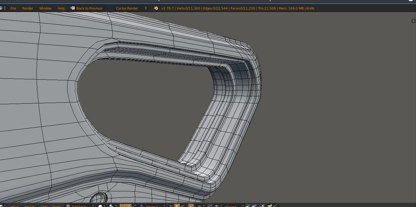 Futuristic Knife 3D model_11
