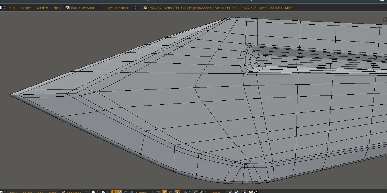 Futuristic Knife 3D model_12