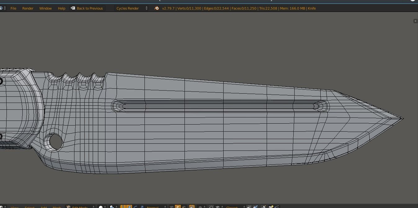 Futuristic Knife 3D model_7