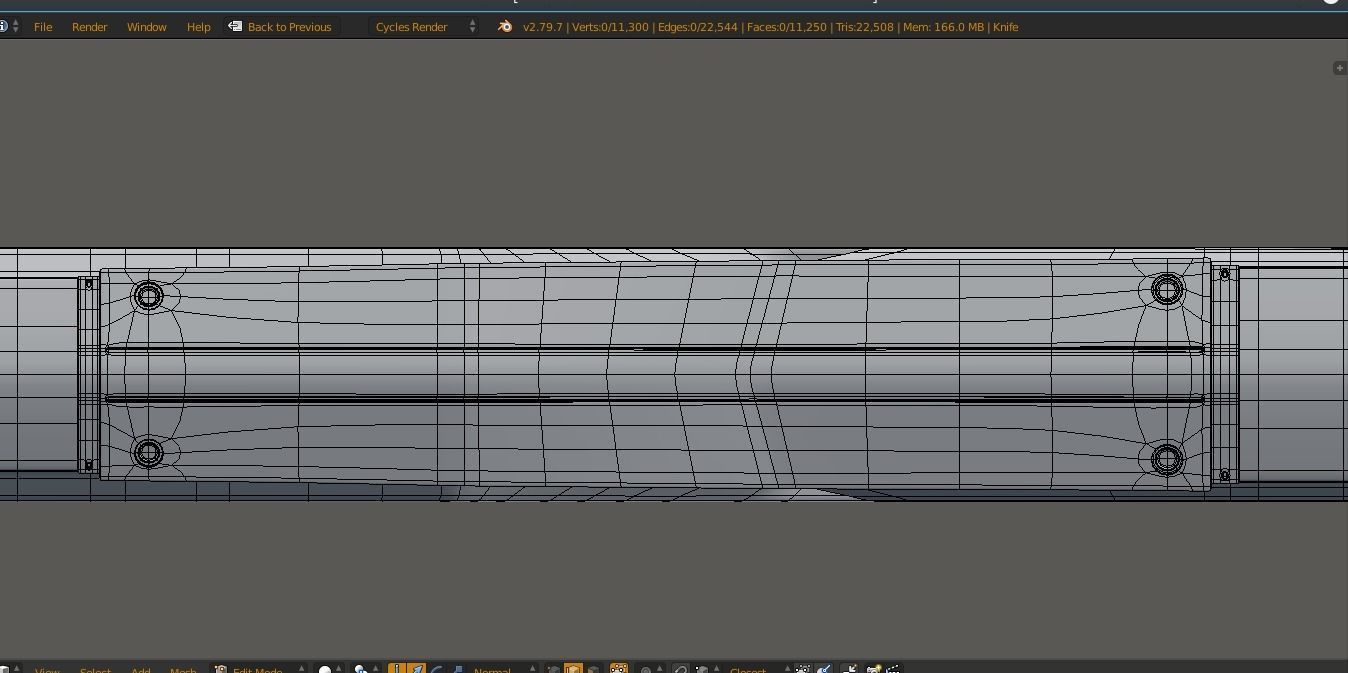 Futuristic Knife 3D model_10
