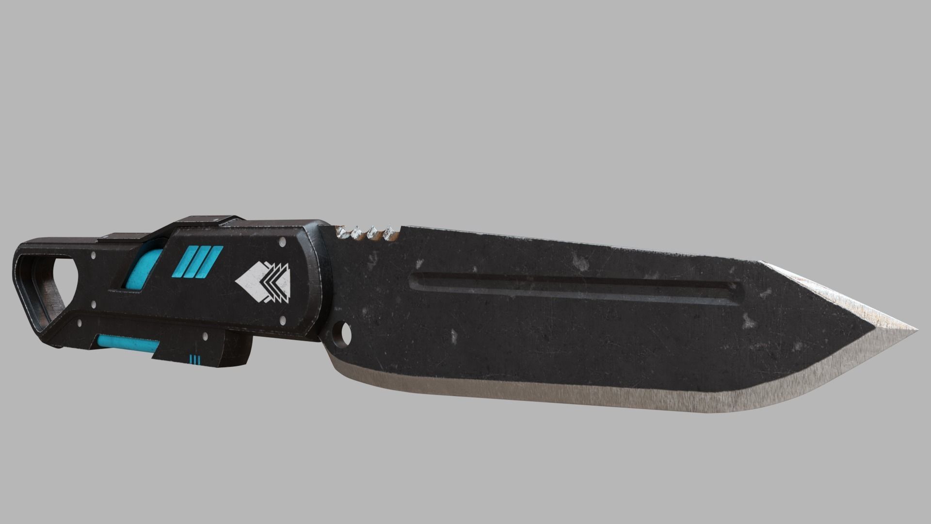 Futuristic Knife 3D model_2