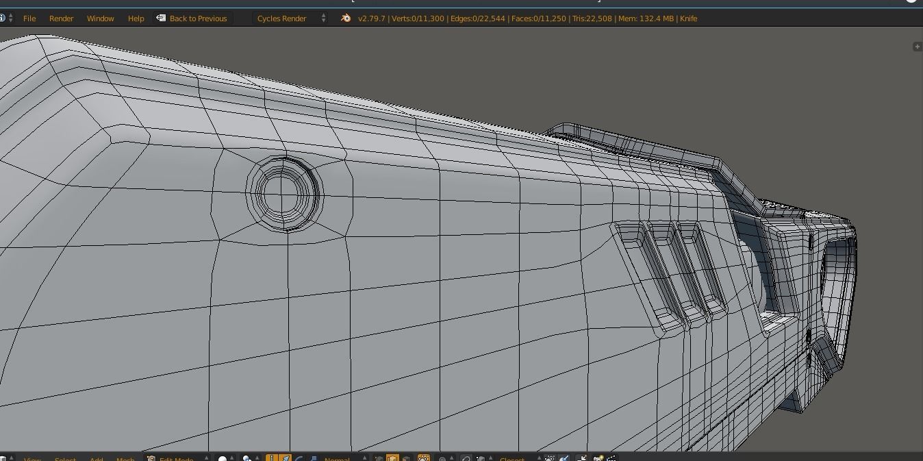 Futuristic Knife 3D model_13
