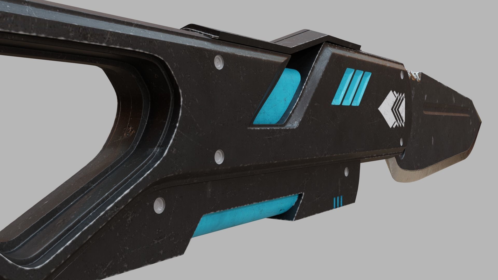 Futuristic Knife 3D model_3