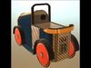 Toy car Low-poly 3D model_1