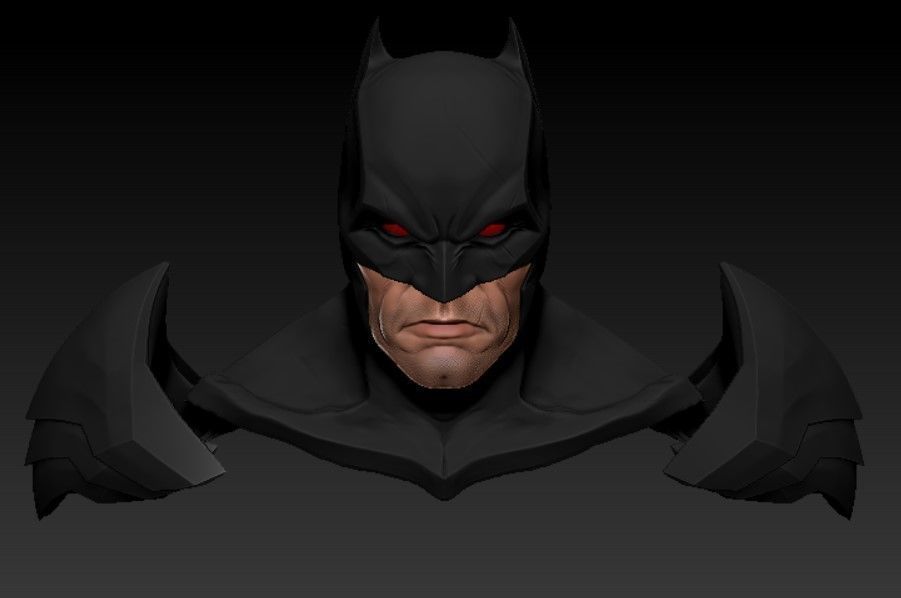 Flashpoint Batman Head Sculpt - Neutral head  3D print model_3