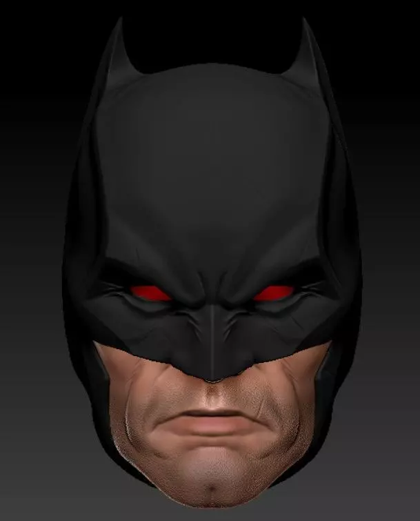 Flashpoint Batman Head Sculpt - Neutral head  3D print model_0