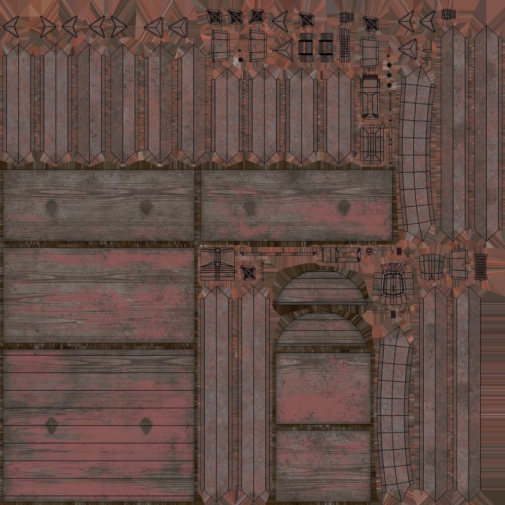 Old Chest Low-poly 3D model_11