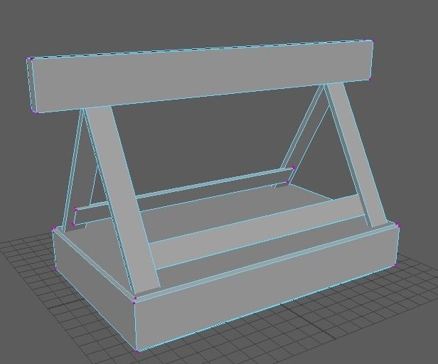 road barrier 3D model_5