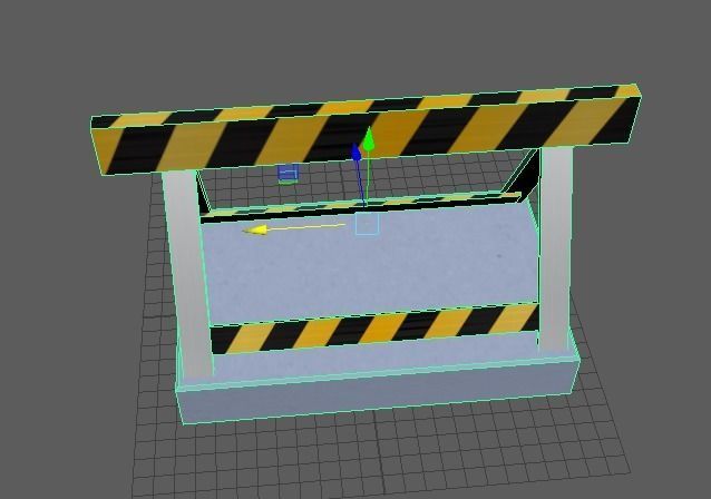 road barrier 3D model_3