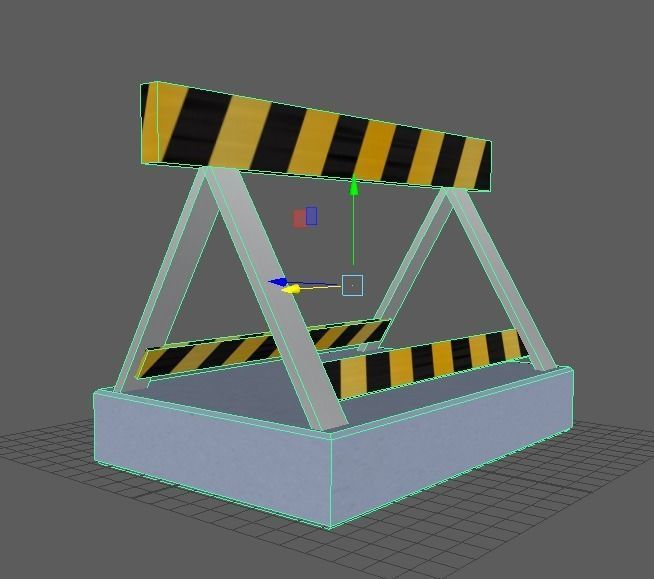 road barrier 3D model_2