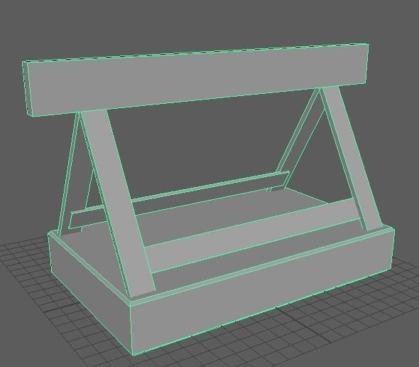 road barrier 3D model_4