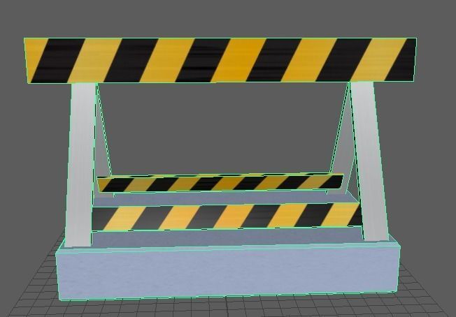 road barrier 3D model_6