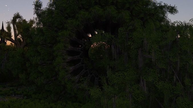 TREE TUNNEL CLOSED Free low-poly 3D model