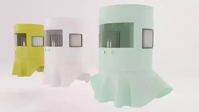 Helmet - Mask to prevent Covid19 3D model
