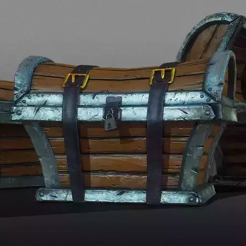 Treasure Chest Trunk - Game Ready