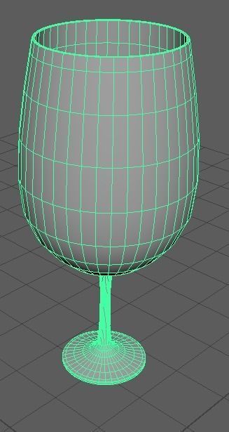 goblet glass Low-poly 3D model_5