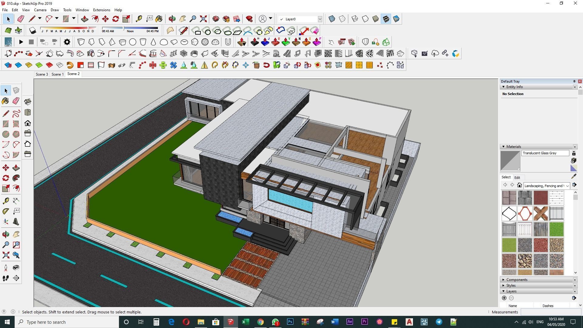 2 kanal Modern contemporary house design with sketchup model 3D model_5