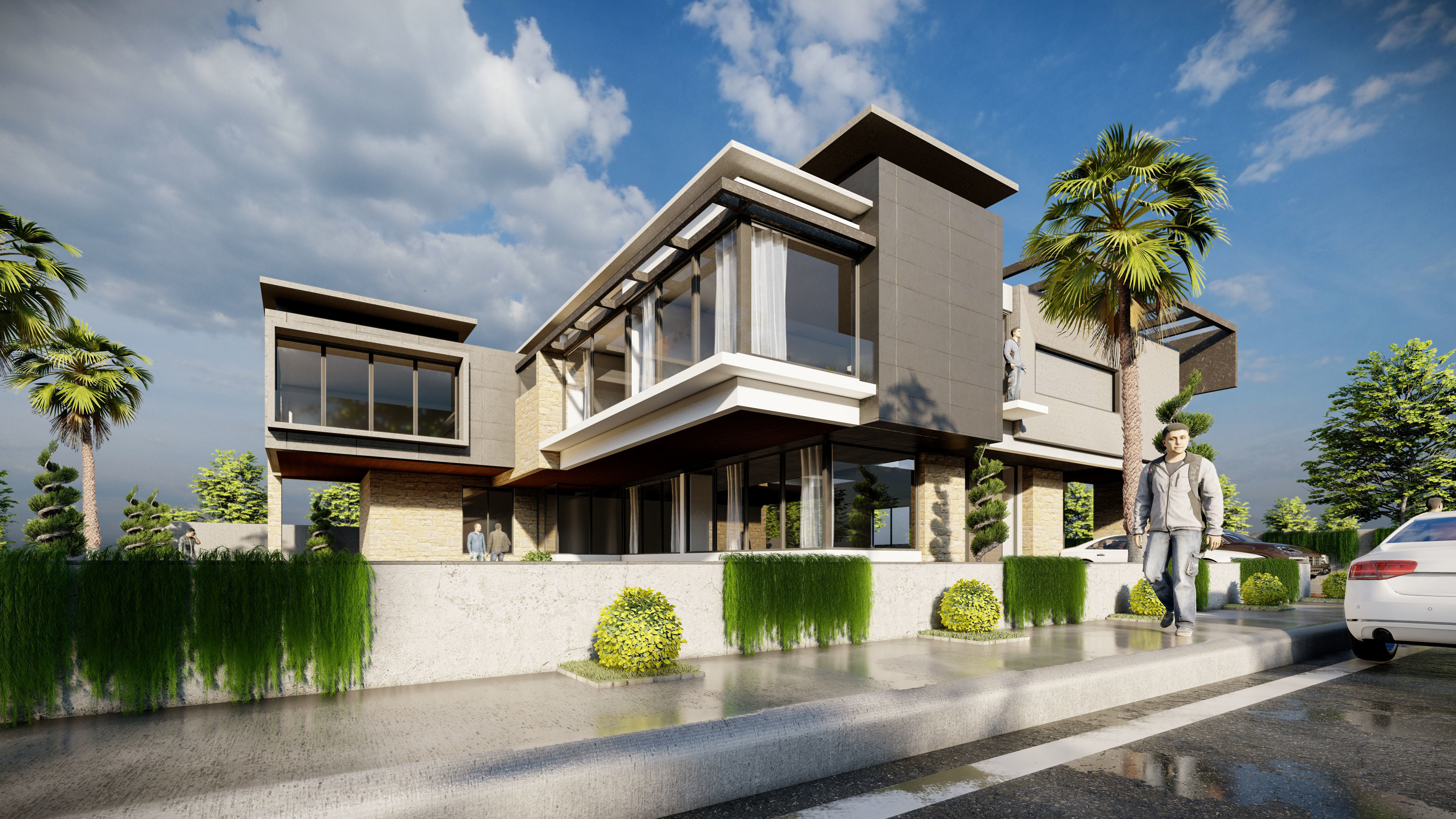 2 kanal Modern contemporary house design with sketchup model 3D model_2