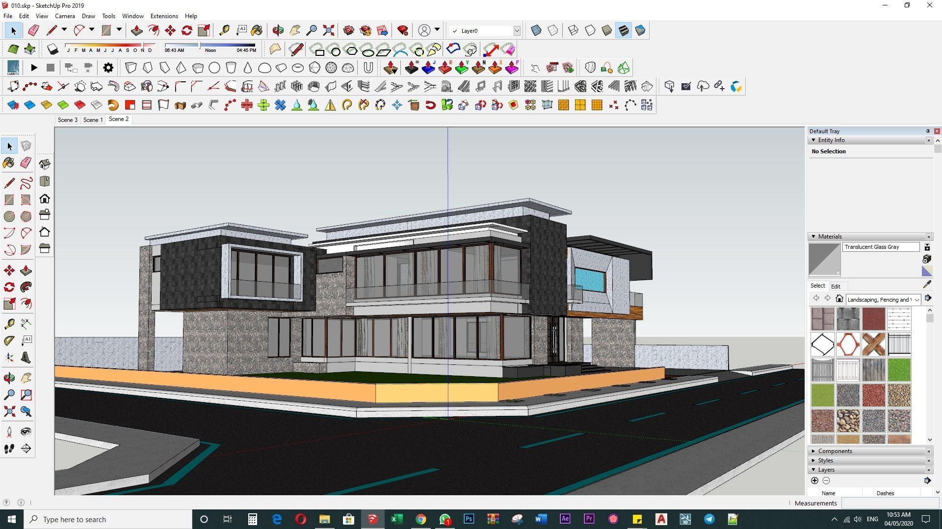 2 kanal Modern contemporary house design with sketchup model 3D model_4