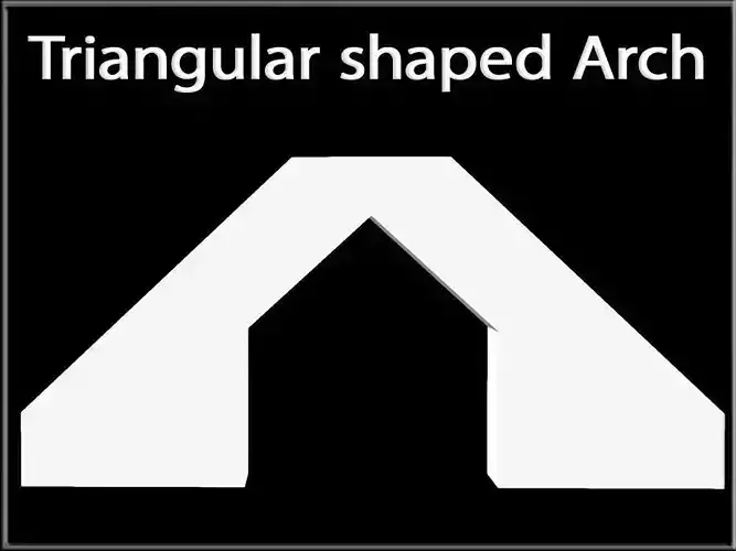 Triangular shaped Arch 03 Low-poly 3D model