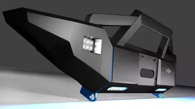 Bumper Front  Of Rustic Road Vehicle Low-poly 3D model