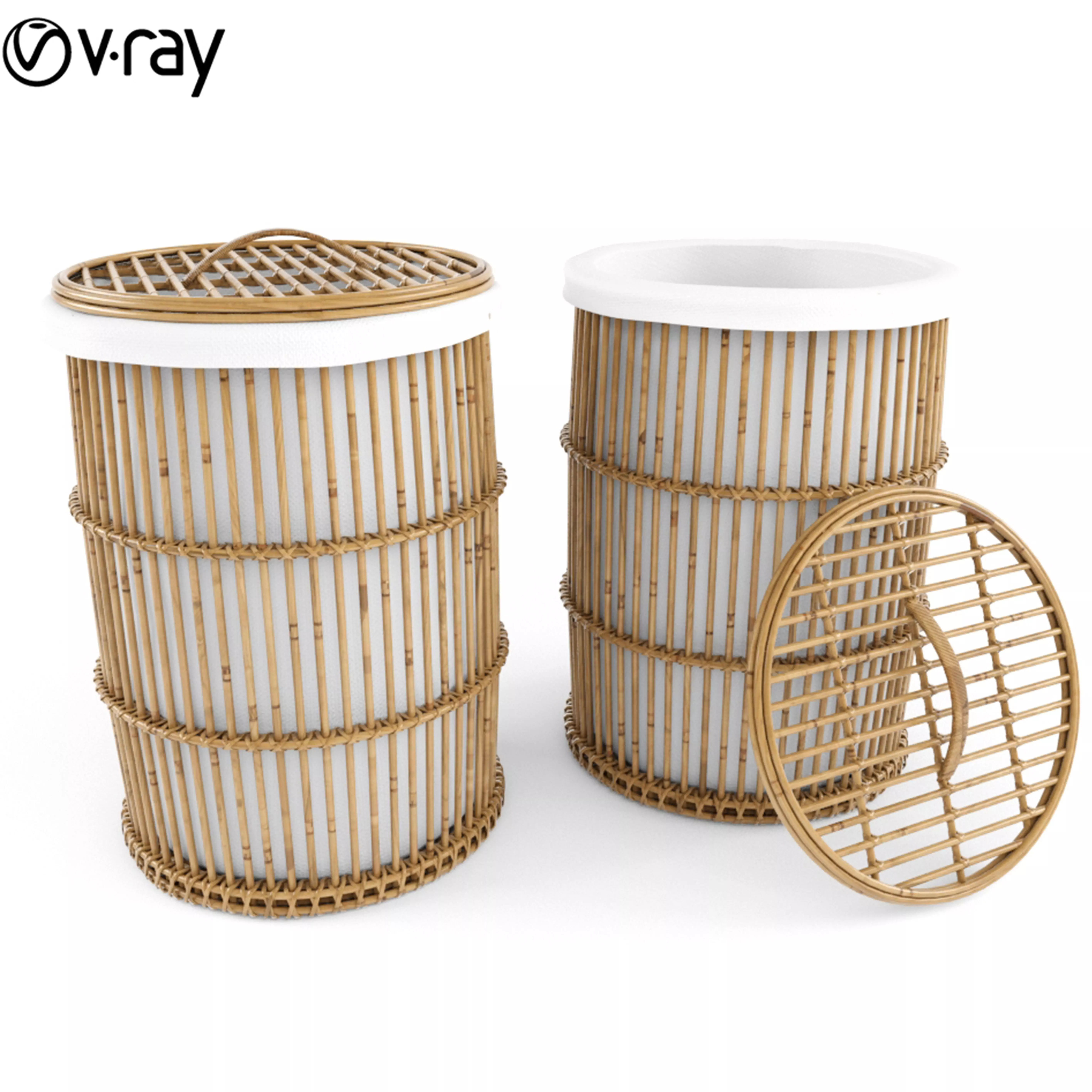 Furniture storage rattan Libby Safavieh 3D model_0