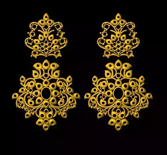 Earrings pair of gold