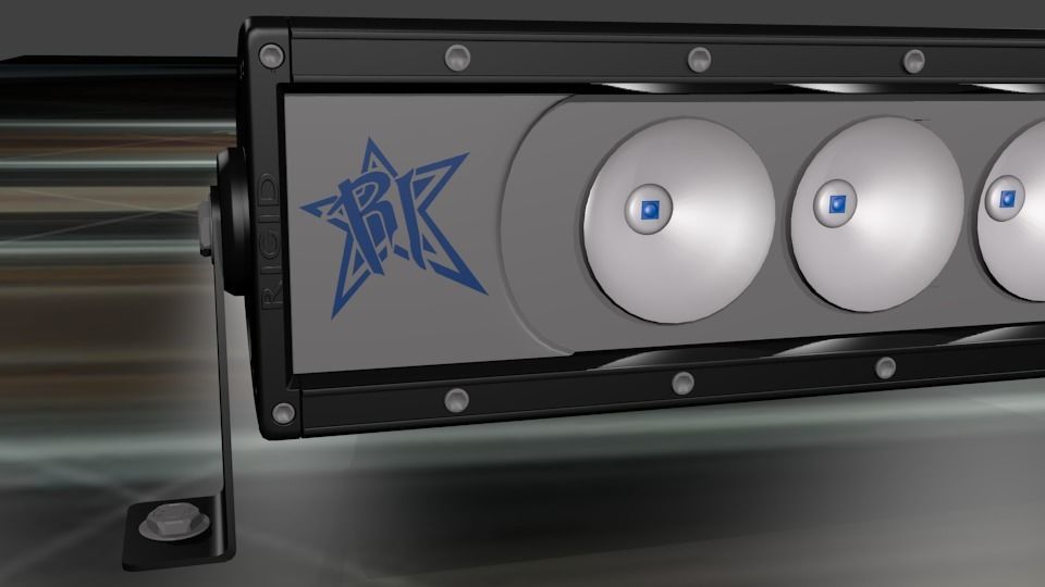 Led Bar For Car Low-poly 3D model_7