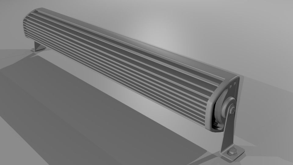 Led Bar For Car Low-poly 3D model_3