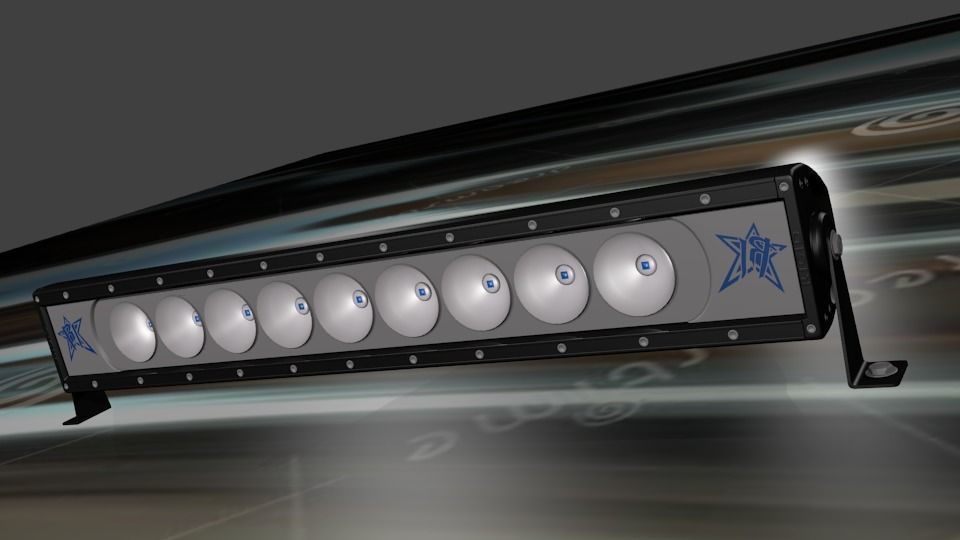 Led Bar For Car Low-poly 3D model_5