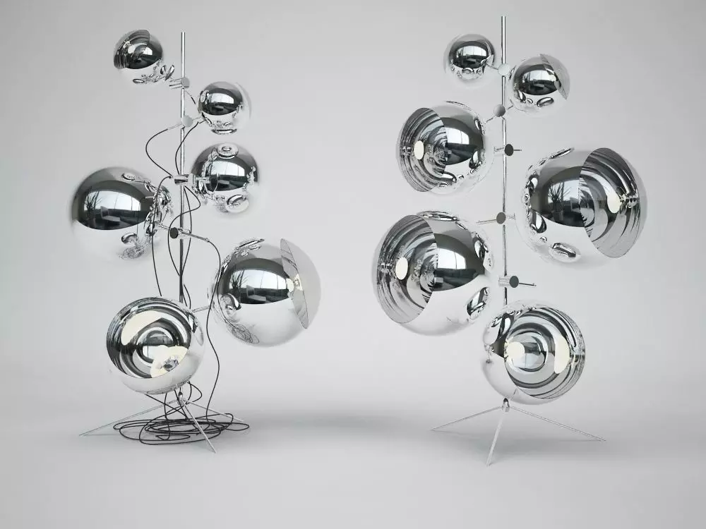 TOM DIXON MIRROR BALL STANDING LAMP 02 3D model_0