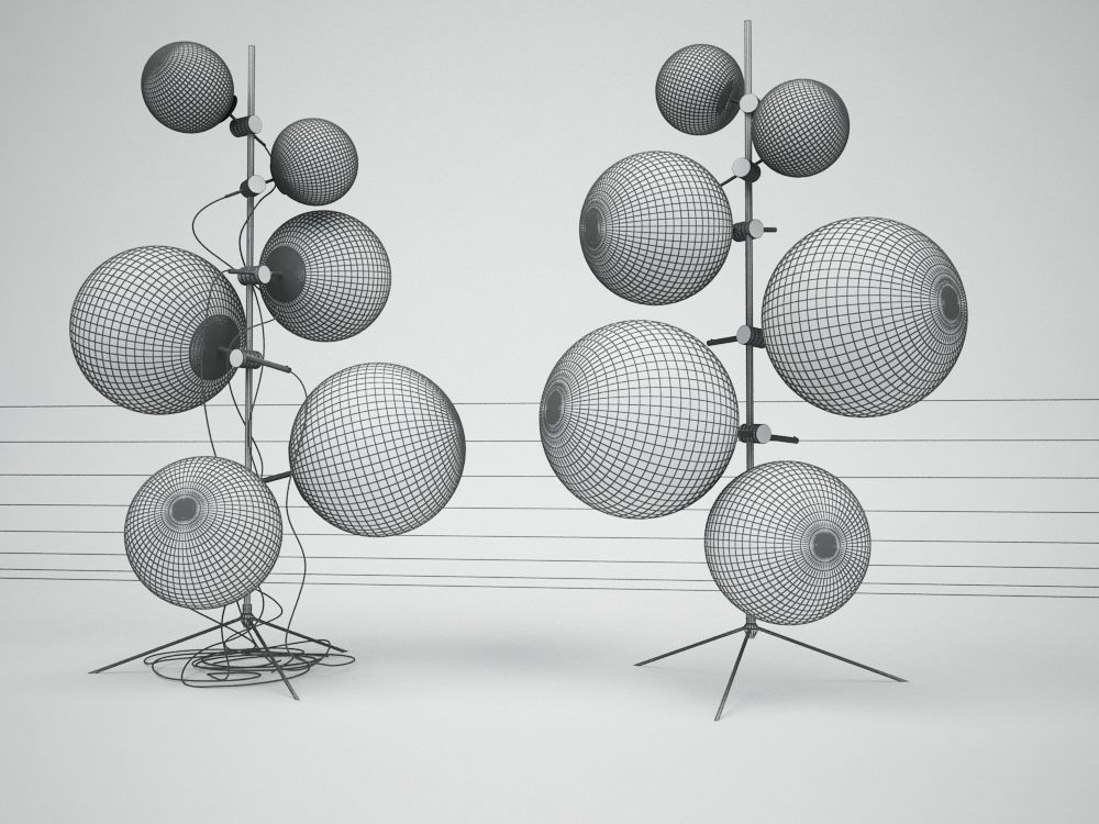 TOM DIXON MIRROR BALL STANDING LAMP 02 3D model_8