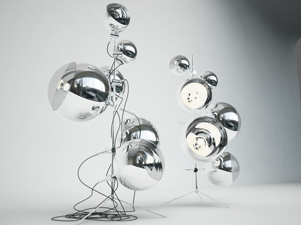 TOM DIXON MIRROR BALL STANDING LAMP 02 3D model_3