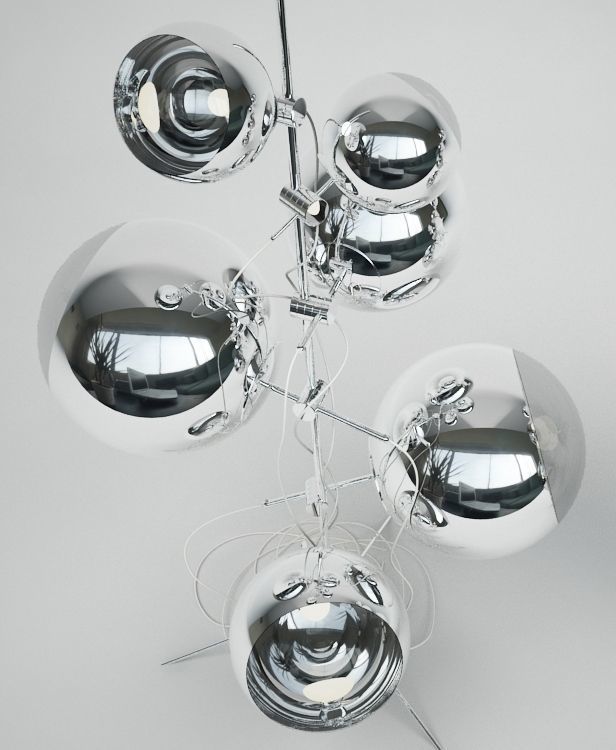 TOM DIXON MIRROR BALL STANDING LAMP 02 3D model_5