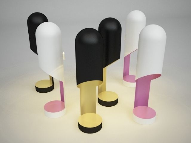 TOM DIXON PIPE TABLE LAMP 3D model_1